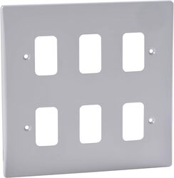 Schneider Electric Ultimate - moulded plate Grid system - 6 gangs - white - GUG06G